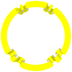 Yellow Circle with Hands Holding Each Other Clipart for Heartwarming Designs