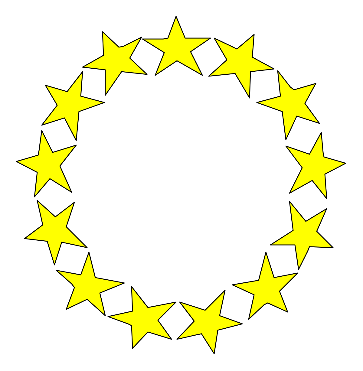 Circle of Stars Clipart - Enchanting Borders for Creative Designs