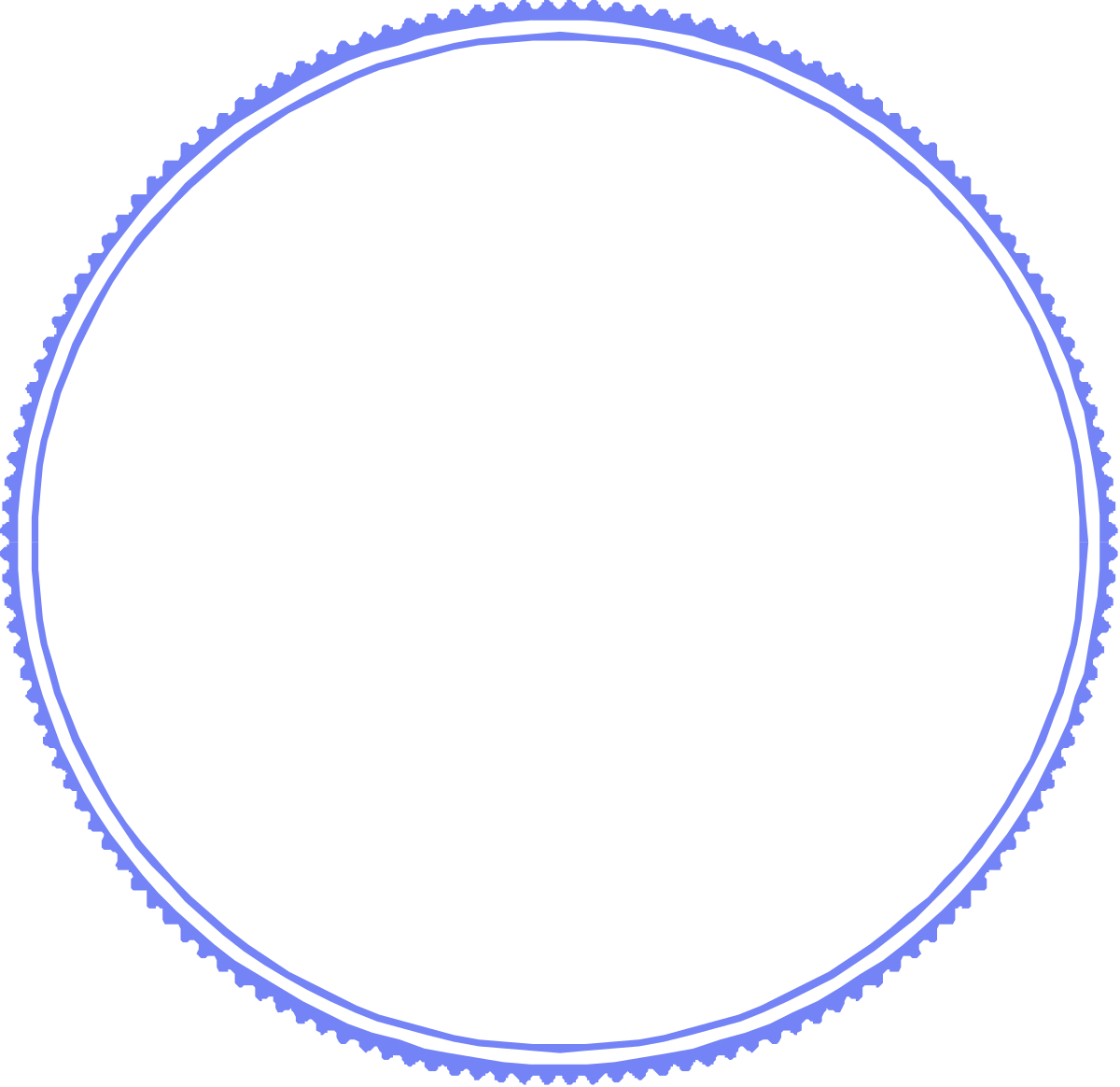 Blue Circle on Black Background Clipart - Stunning Borders Design