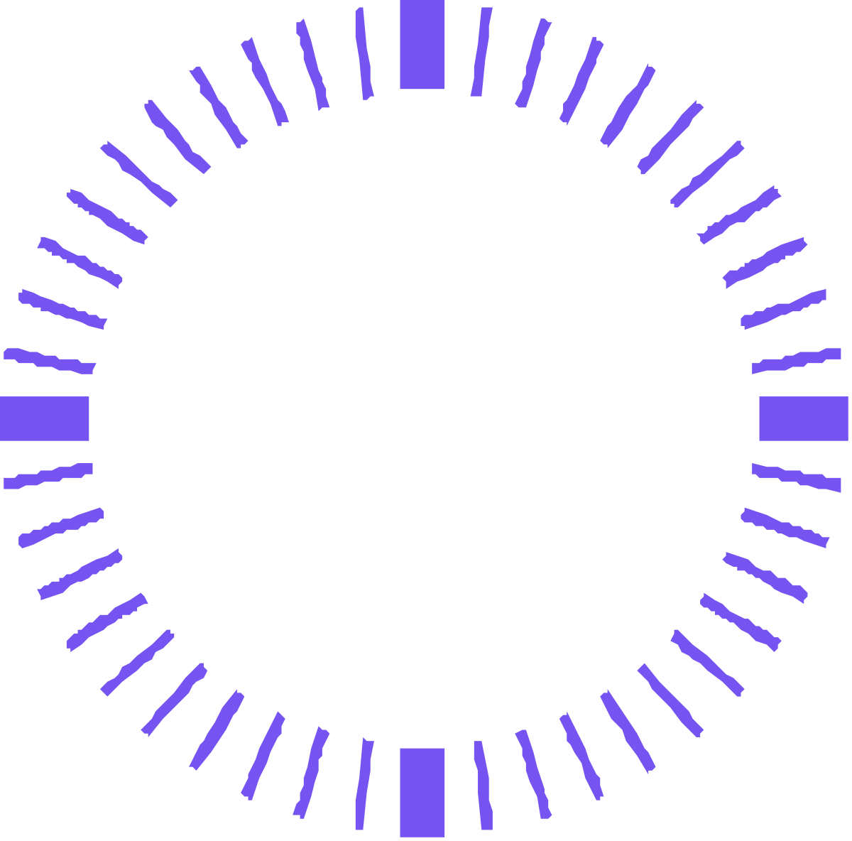 Clock Icon with Blue Circle Clipart - Creative Borders and Designs