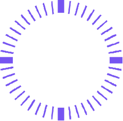 Clock Icon with Blue Circle Clipart - Creative Borders and Designs