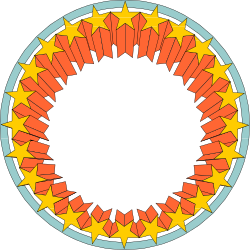 Circular Star Frame Clipart - Decorative Borders and BDRRC007 Design