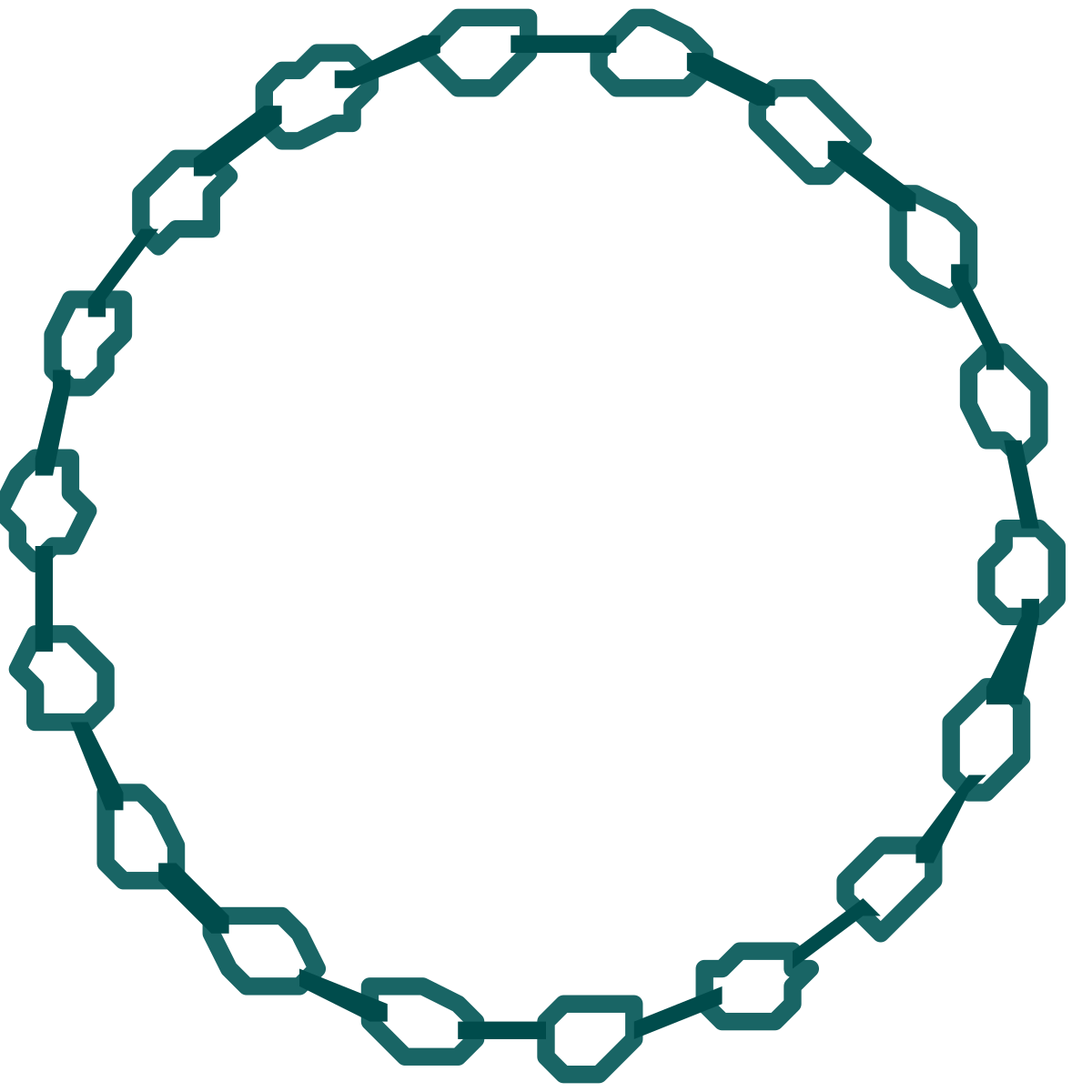 Green Shapes Circle Clipart - Vibrant Borders Design