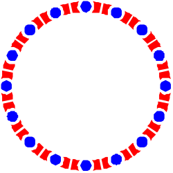 Circle with Red and Blue Dots Clipart - Borders and Background Design