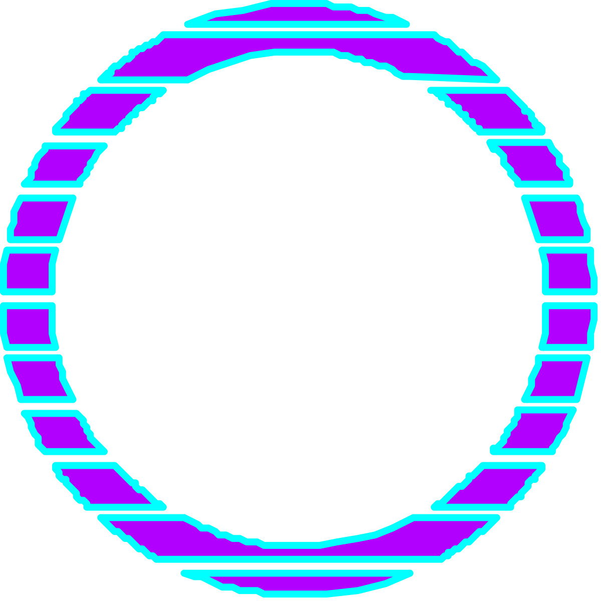 Stunning Blue and Purple Circle Pattern Clipart - Versatile Borders and Backgrounds