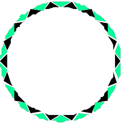 Circular Clipart with Green Arrows - Perfect for Dynamic Borders