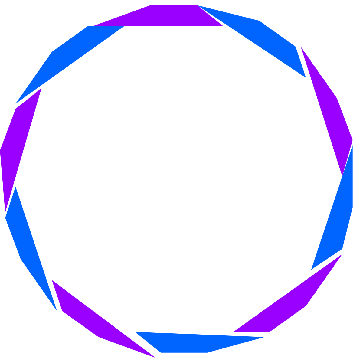 Blue and Purple Circular Border Clipart - Vibrant and Versatile Design