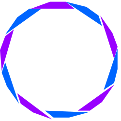 Blue and Purple Circular Border Clipart - Vibrant and Versatile Design