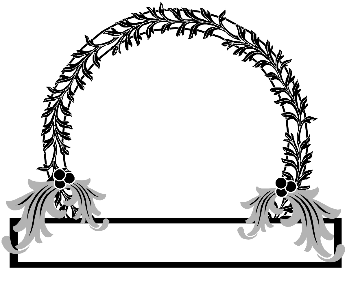 Wreath with Bells and Ribbon - Elegant Clipart for Festive Designs