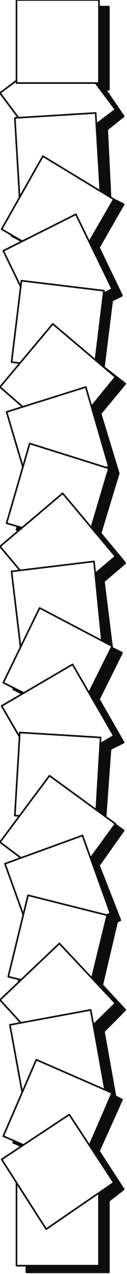 Paper Stack Clipart on Black Background - Versatile Borders Design