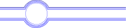 Blue Line with Center Circle Clipart - Stylish Borders for Design