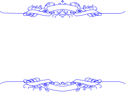 Elegant Black and White Scroll Frame Clipart - Decorative Borders