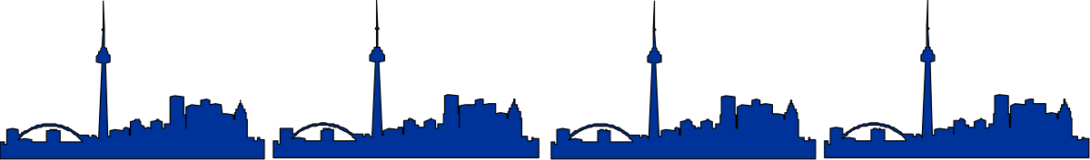 a blue and white skyline with a black background clip art png transparent Skyline Border Clipart in Blue and White with Black Background