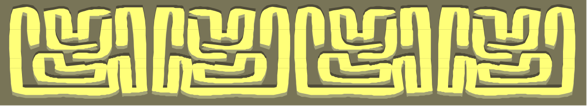 a yellow and black font with a black background clip art png transparent Yellow and Black Font Borders on Black Background - Clipart SVG