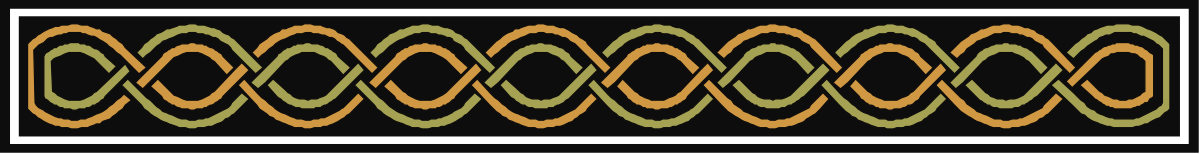 Black and Orange Pattern with White Border Clipart - Decorative Borders