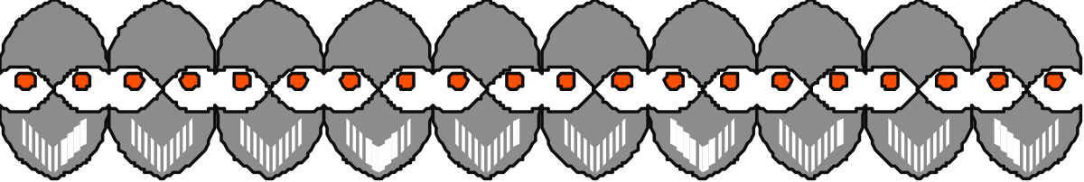 Stylish Orange and White Borders Clipart for Elegant Designs