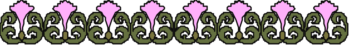 Green and Pink Shapes Pattern Clipart - Stylish Borders for Creative Projects