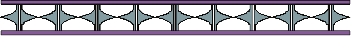 Black and Purple Pattern Clipart with White Stripe - Decorative Borders Design