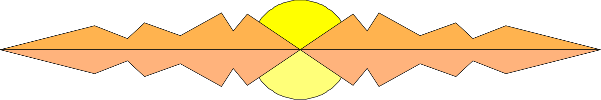 Vibrant Yellow and Orange Arrow Clipart on Black Background