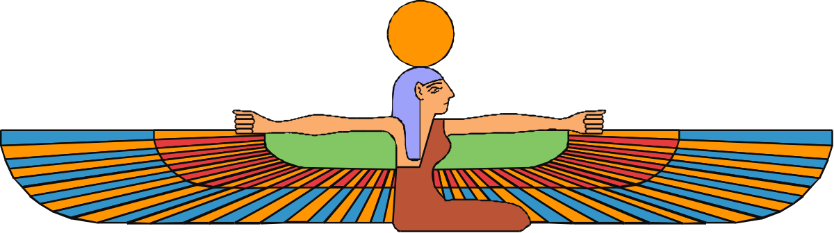 Egyptian God with Outstretched Arms Clipart - Majestic Borders Design