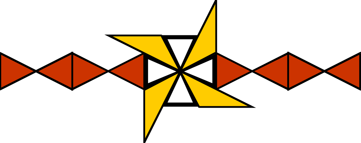 Colorful Yellow and Red Star with White Center Clipart for Creative Borders
