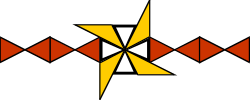 Colorful Yellow and Red Star with White Center Clipart for Creative Borders