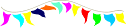 Mountain with Rainbow Flag Clipart - Vibrant Borders and Designs