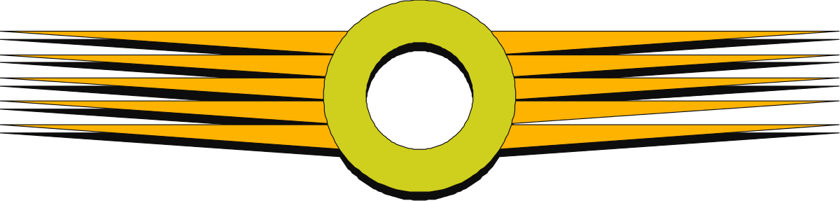 Green and Yellow Logo Clipart with Black Background - Unique Borders Design