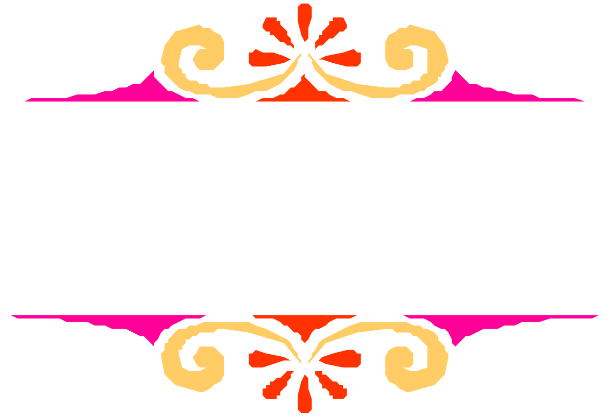 Black and Orange Frame with Pink Border Clipart - Stylish Borders for Your Designs