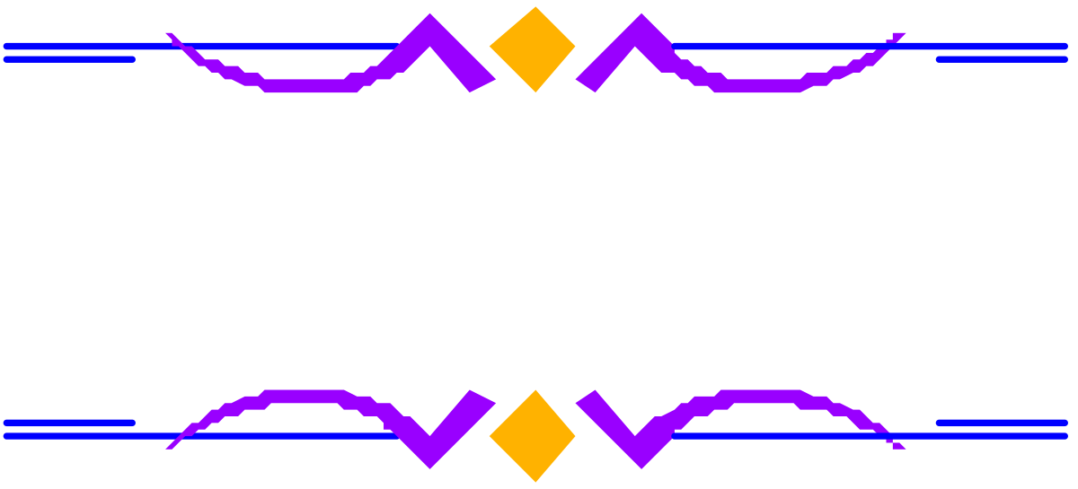 Purple and Yellow Pattern Borders - Vibrant Clipart for Creative Designs