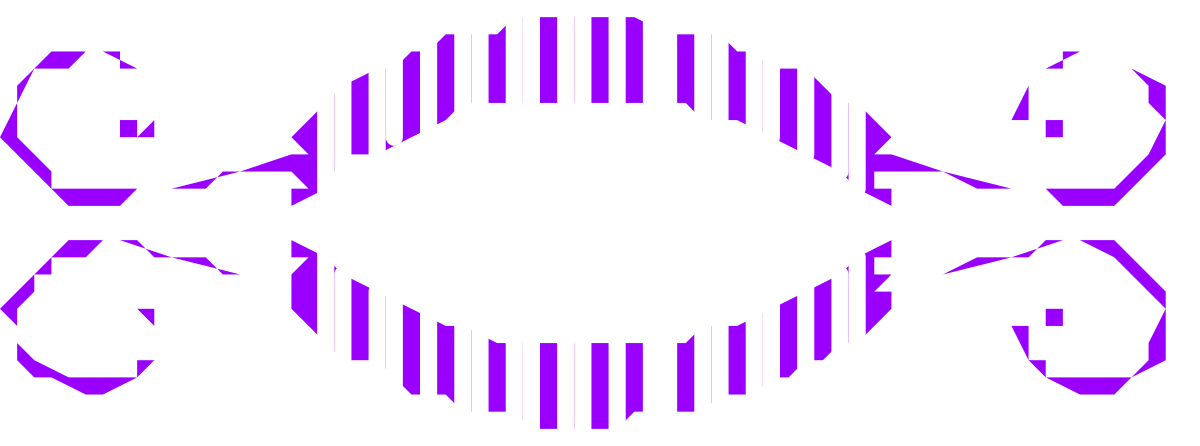 Purple and White Circular Clipart with Arrows - Elegant Border Design