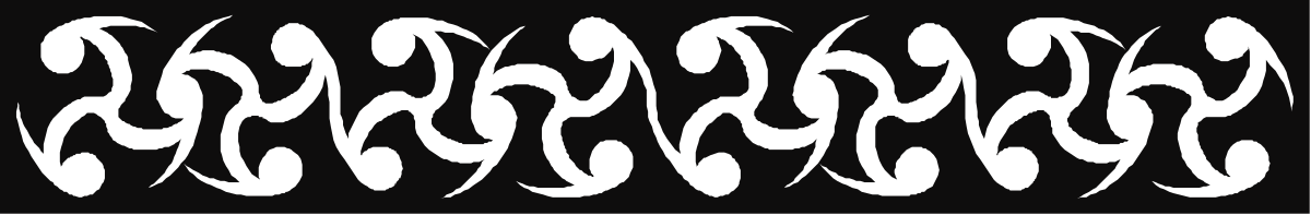 Abstract Black and White Borders Clipart with Unique Shapes
