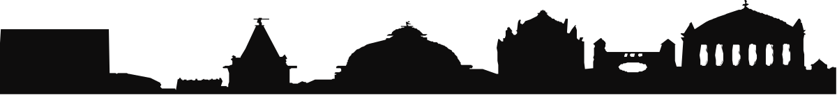 the city skyline is shown in black and white clip art png transparent City Skyline Black and White Clipart - Elegant Borders and Designs