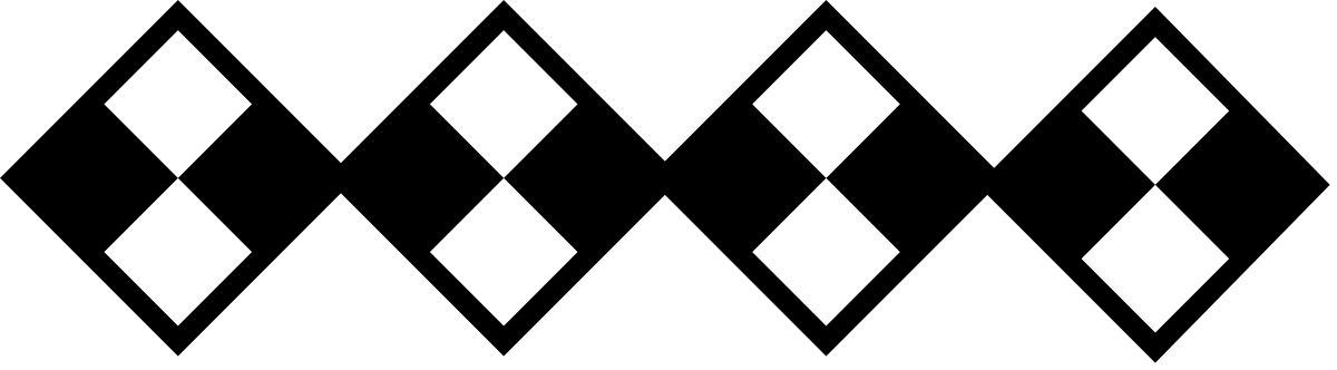 Black and White Diamond Pattern Clipart - Elegant Borders for Any Design