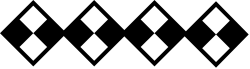 Black and White Diamond Pattern Clipart - Elegant Borders for Any Design