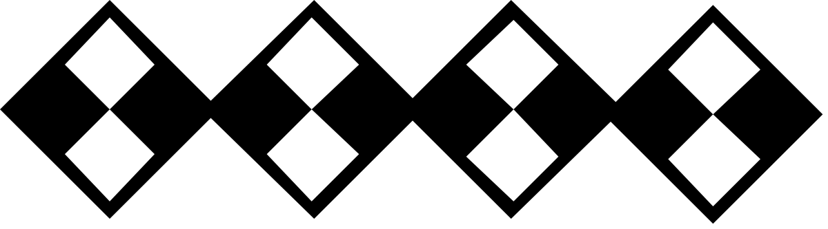 Black and White Diamond Pattern Clipart - Elegant Borders for Creative Projects