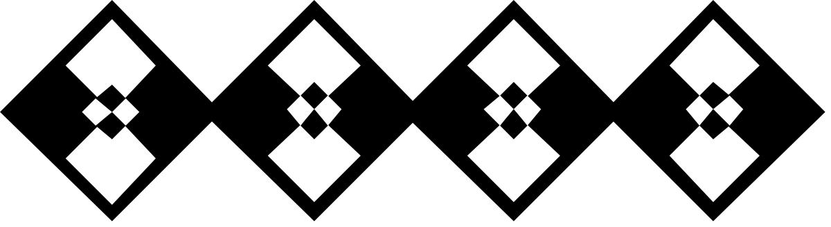 Diamond Pattern Clipart - Elegant Black and White Borders