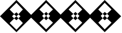 Diamond Pattern Clipart - Elegant Black and White Borders