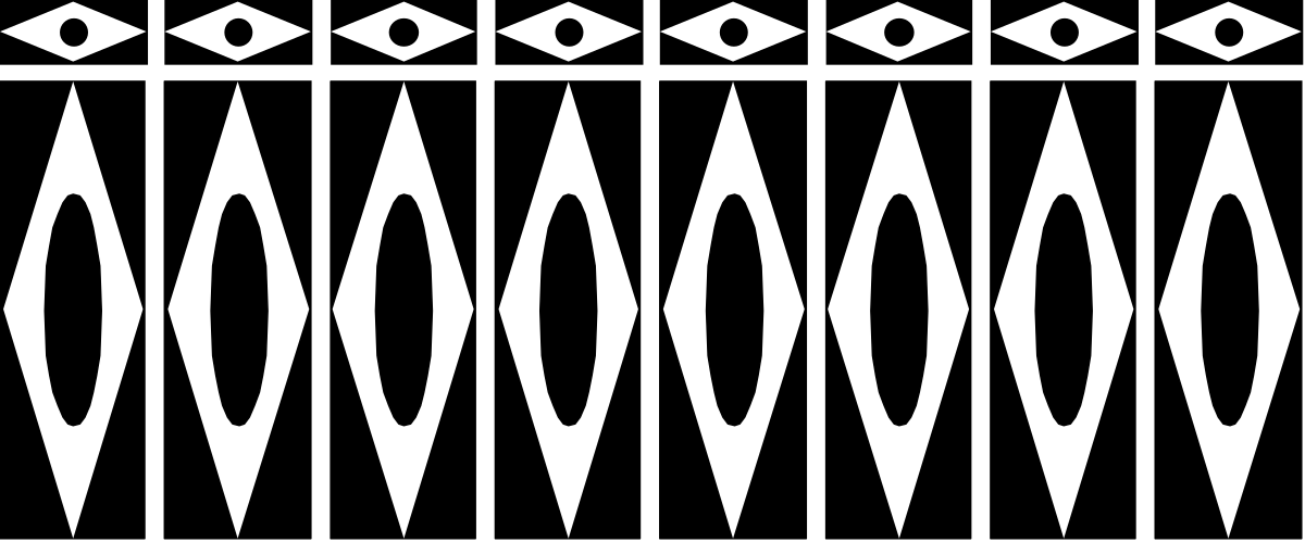 Black and White Diamond Pattern Clipart - Perfect Borders for Design