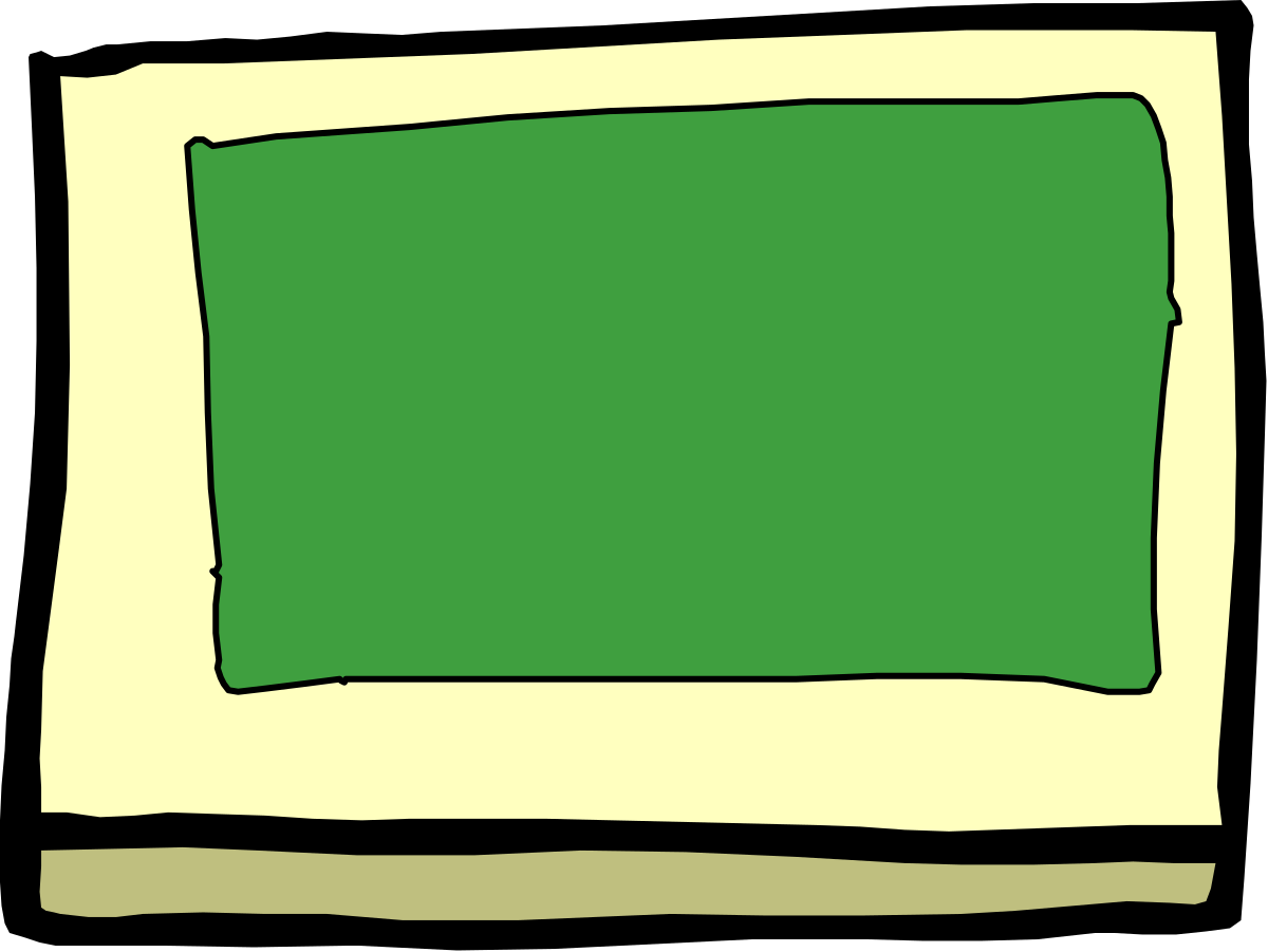 Green Square Clipart with White Border - Versatile Backdrop Design
