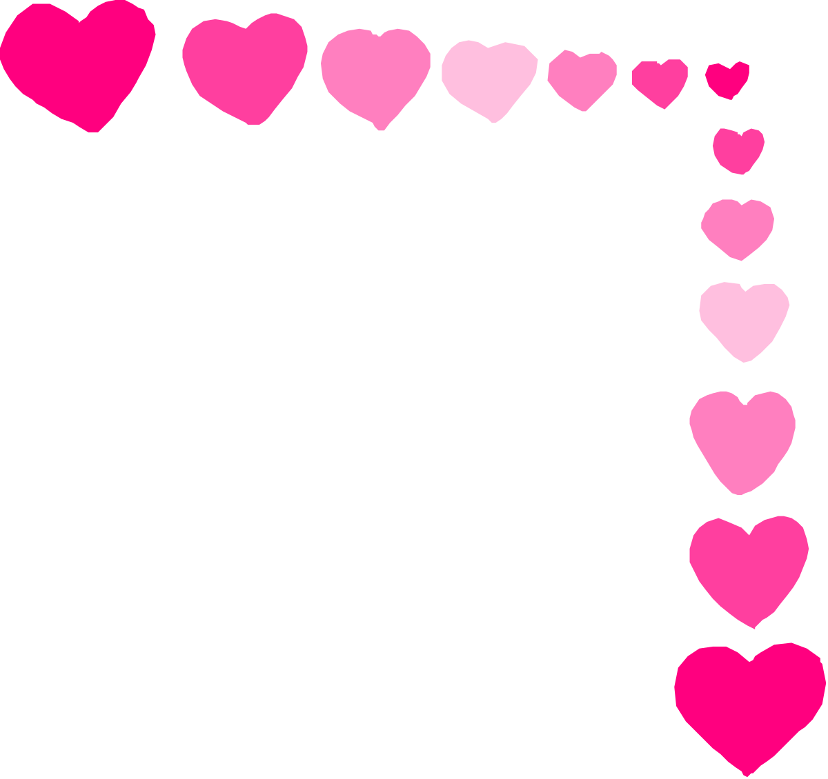 a pink heart border with pink hearts clip art png transparent Pink Heart Border Clipart - Charming Decorative Frame with Hearts