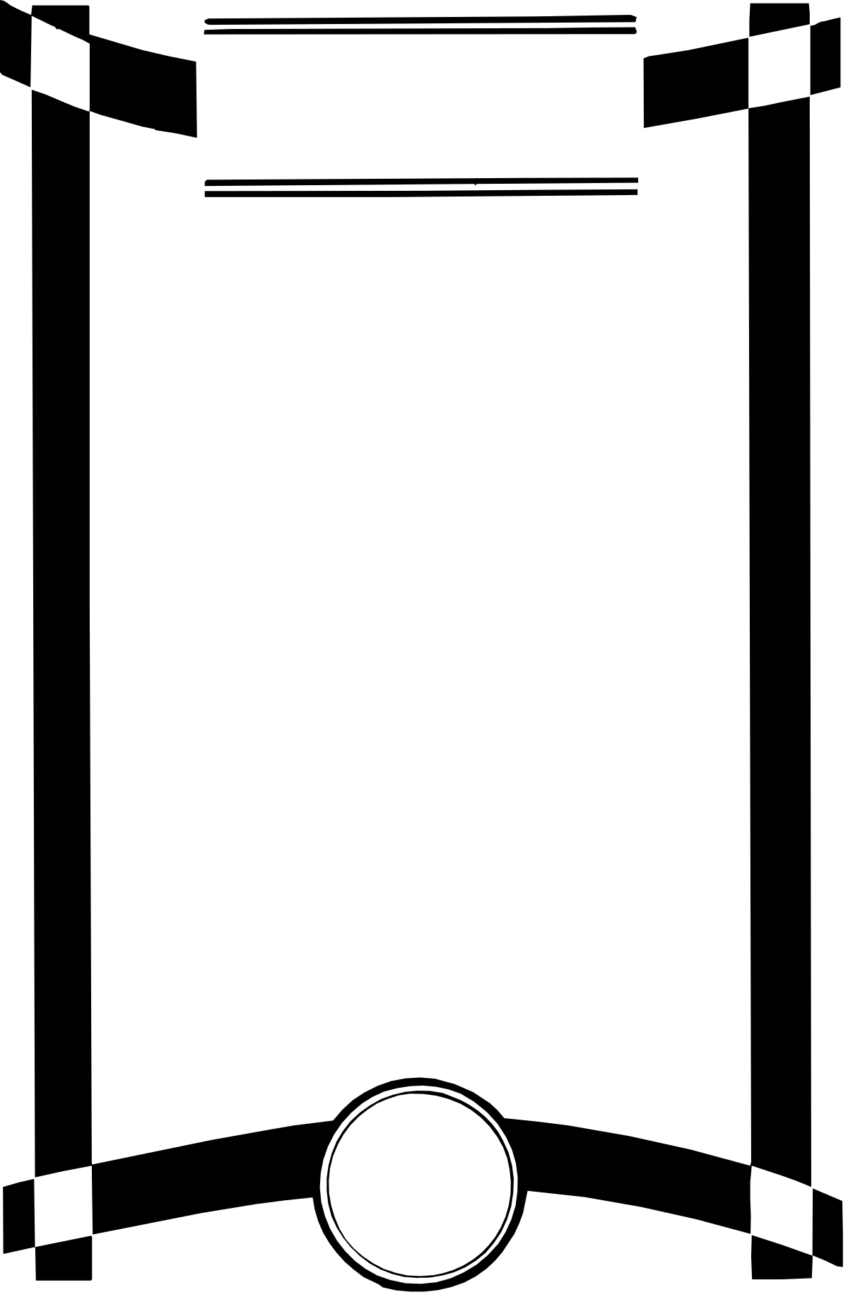 a black and white image of a moon clip art png transparent Moon Clipart: Elegant Black and White Borders for Creative Projects