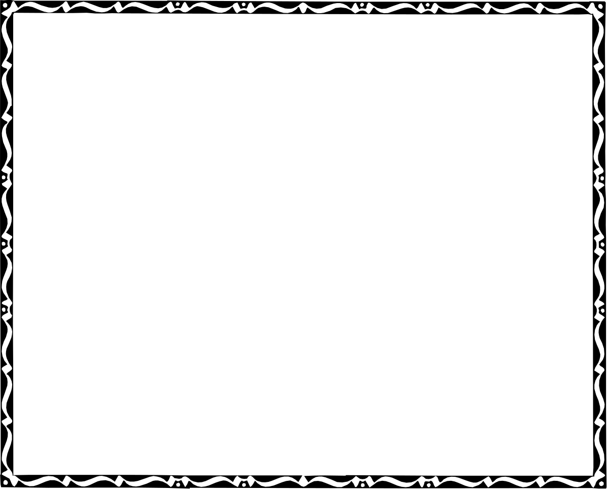 Floral Pattern Black and White Frame Clipart