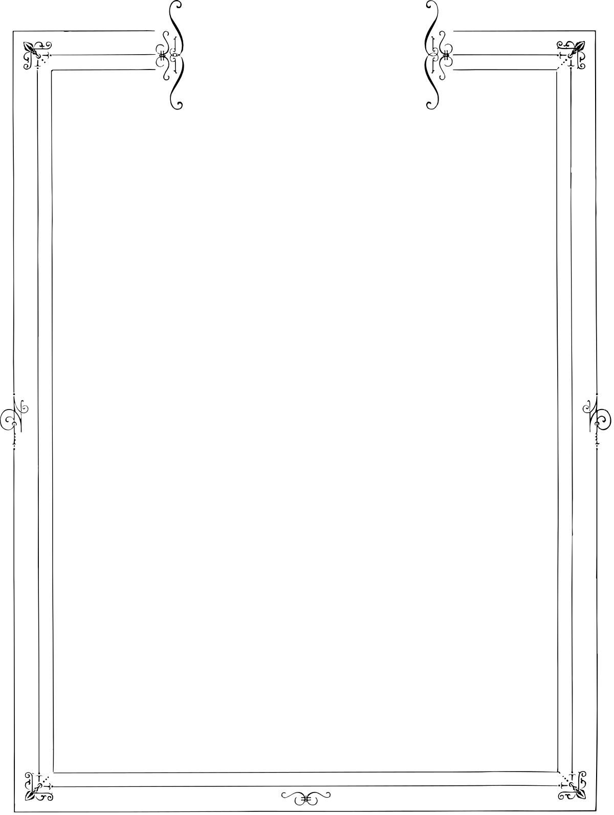 Moon Clipart: Stunning Black and White Borders for Creative Designs