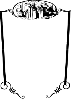 Castle Clipart - Elegant Black and White Borders for Creative Design