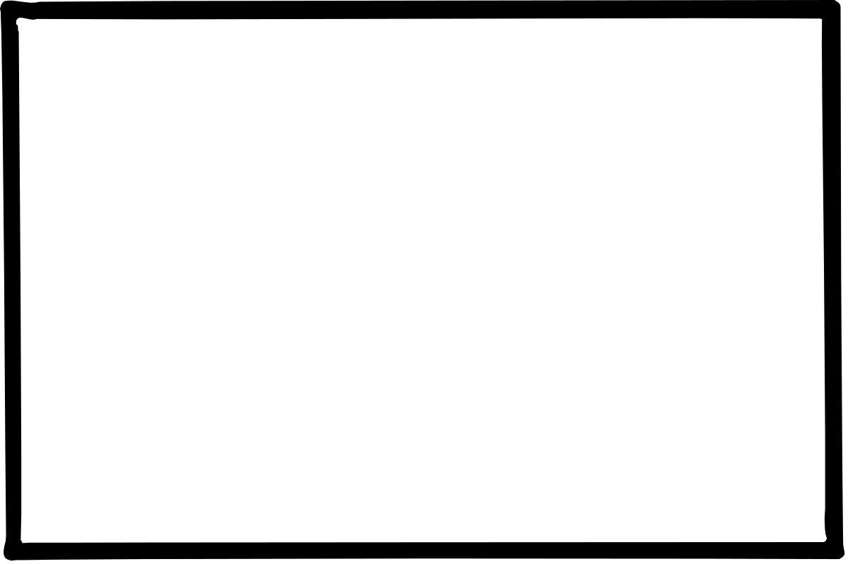 White Square Icon with Black Border - Decorative Clipart for Design Projects