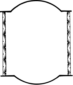 Elegant Black and White Decorative Border Clipart