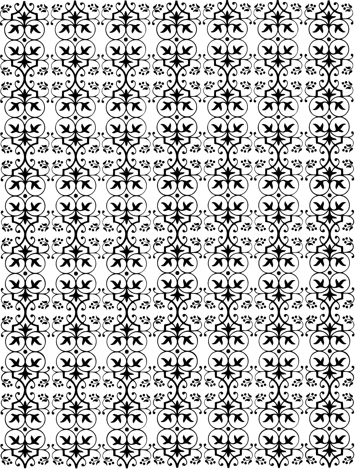 Black and White Flower Clipart Pattern - Versatile Borders for Creative Projects