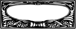Elegant Black and White Floral Frame Clipart for Creative Designs