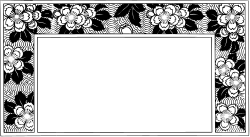 Black and White Floral Frame Clipart - Elegant Borders Design